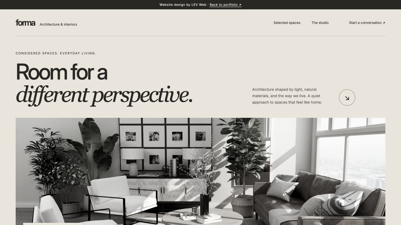Designeksempel: Forma. Arkitekturstudio.