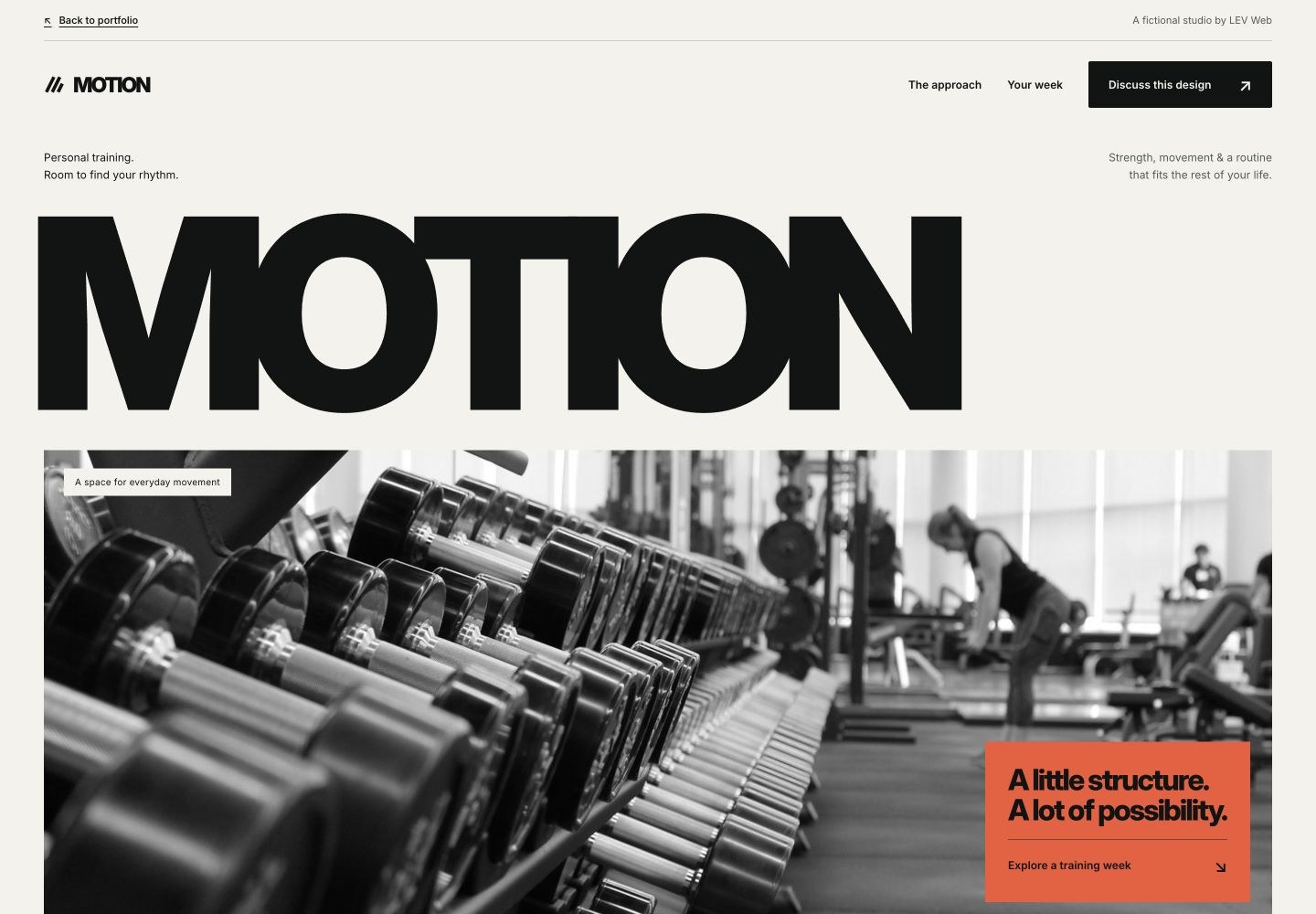 Designeksempel: Motion. Træning og coaching.